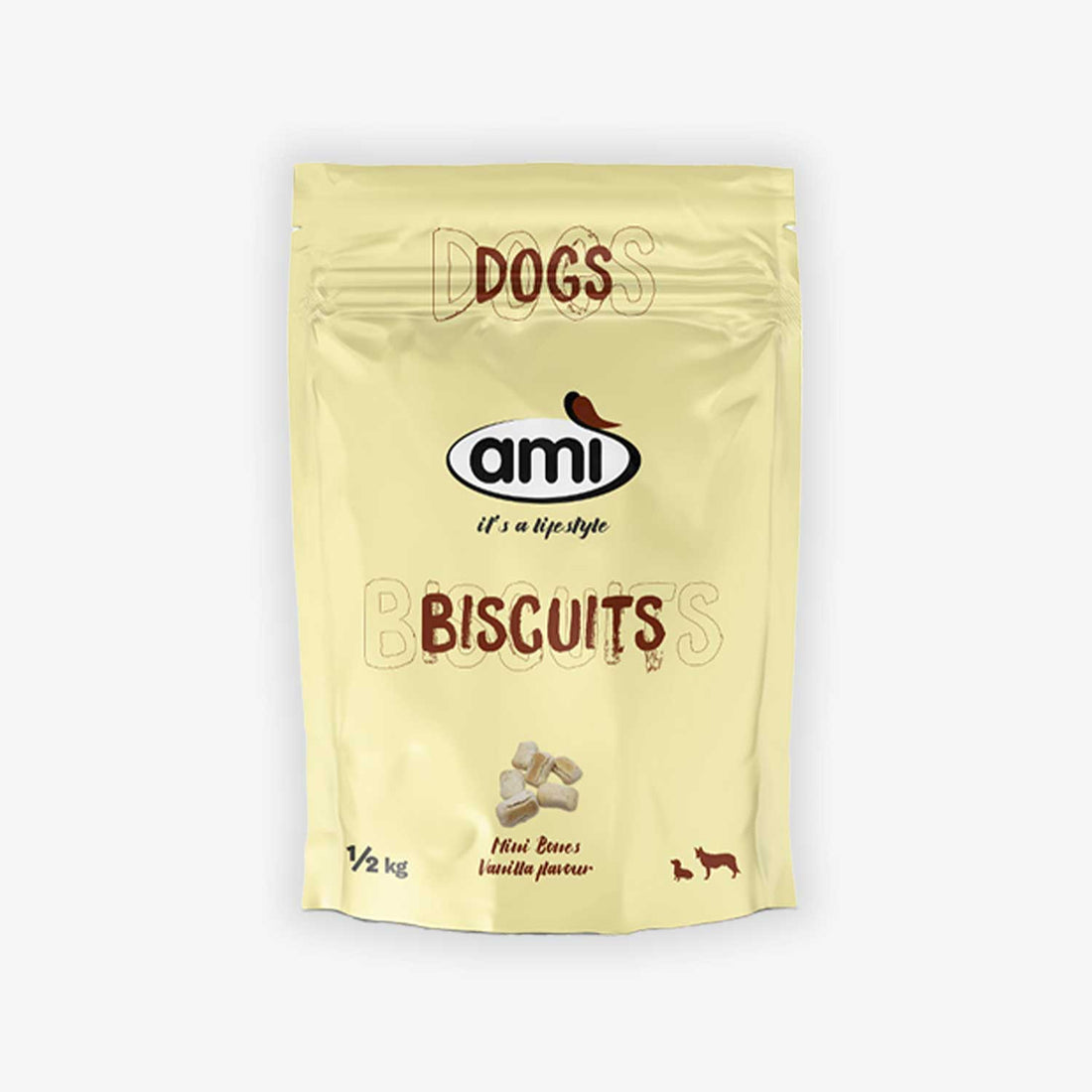 Ami Vegetarian (Vegan) Dog Cookies 500g ~ Vanilla
