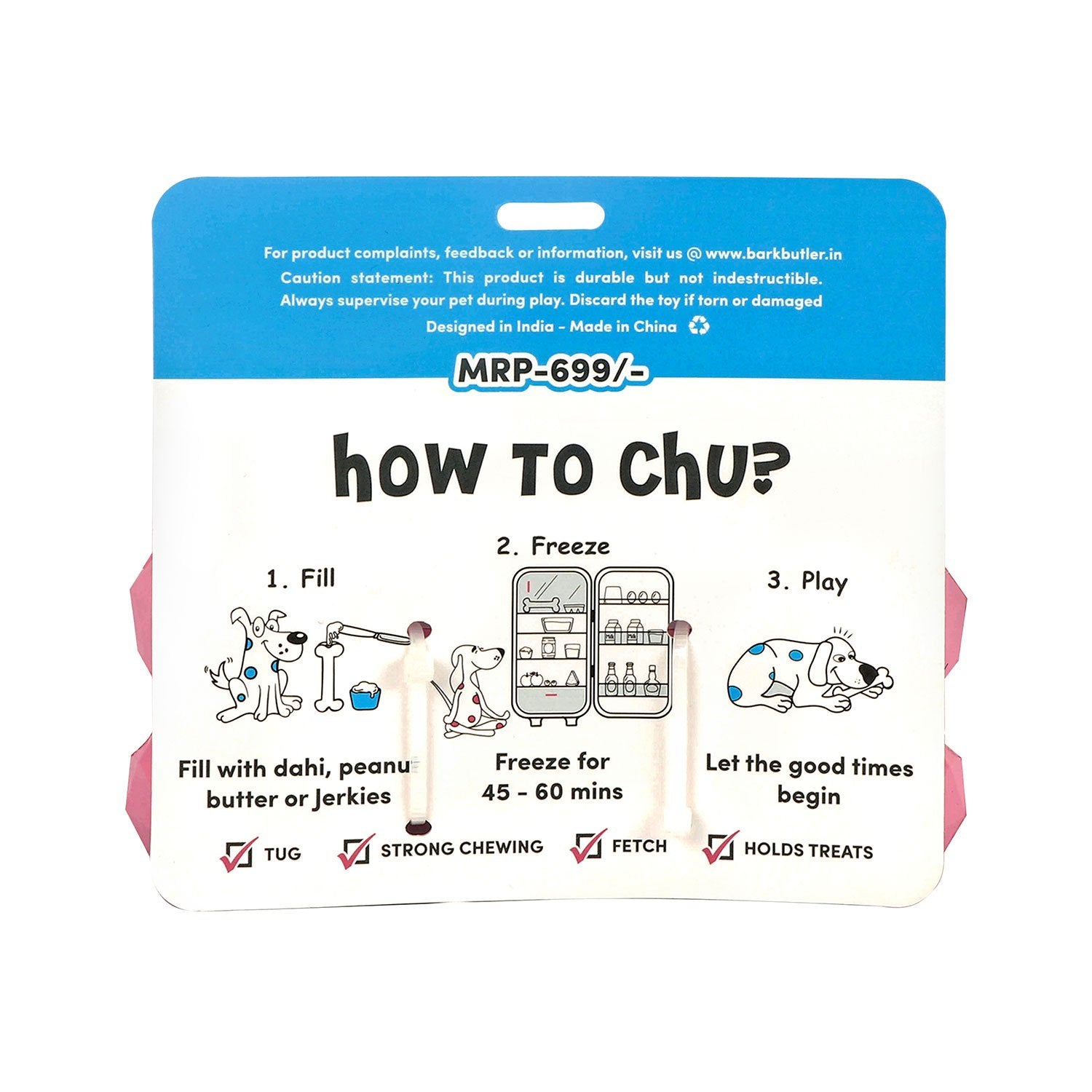 Barkbutler's Chu The Bone Pink