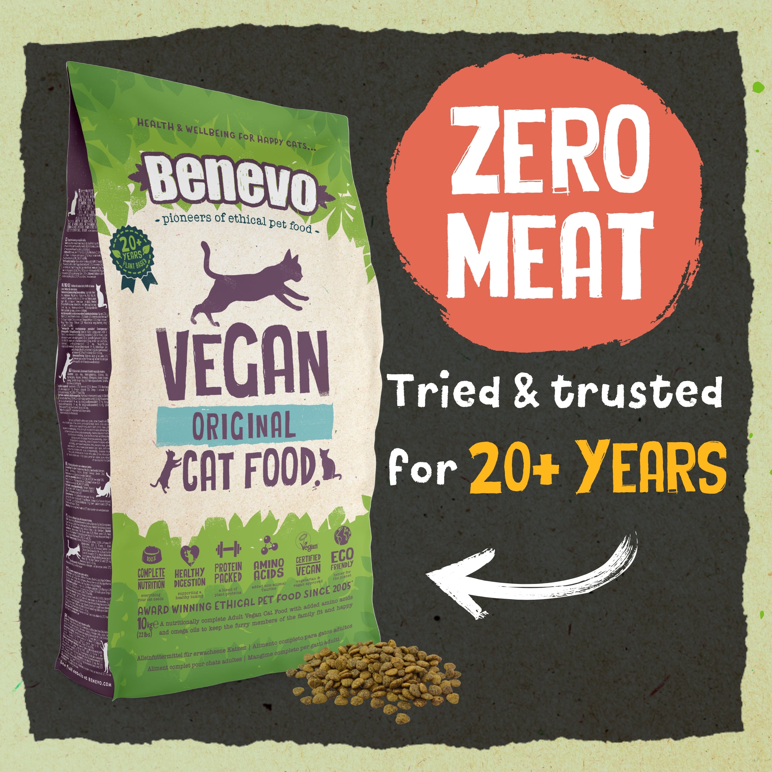 Benevo Vegetarian (Vegan) Cat Food 10kg