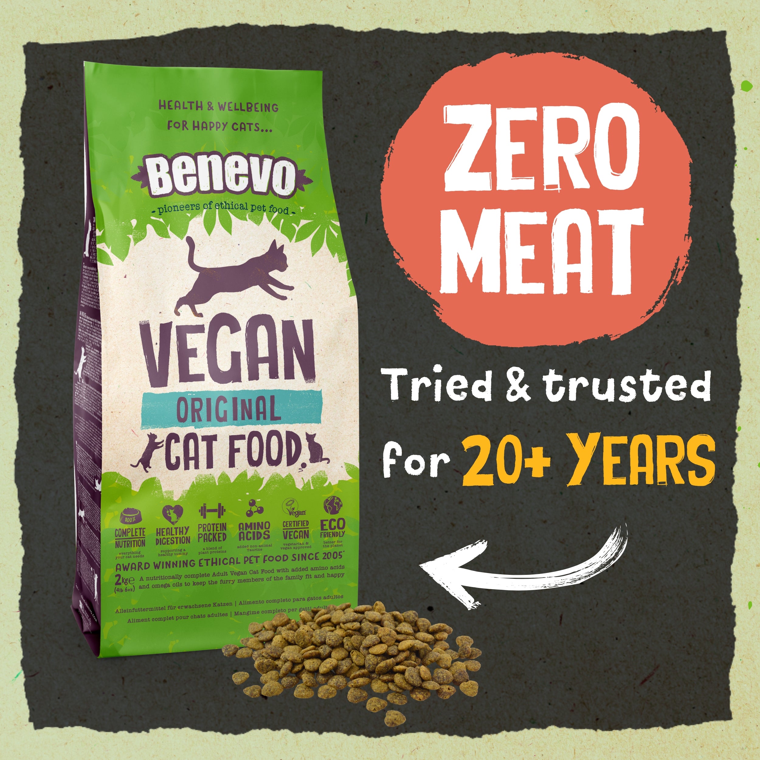 Benevo Vegetarian (Vegan) Cat Food 2kg