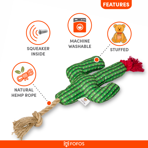 FOFOS Cactus With Hemp Rope — view 2