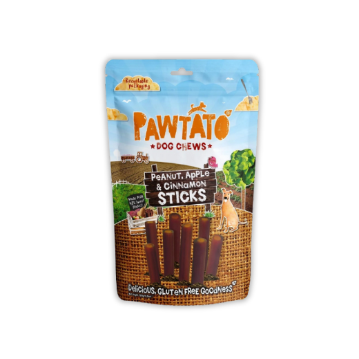 Benevo Pawtato Sticks with Peanut, Apple & Cinnamon Sticks 120g