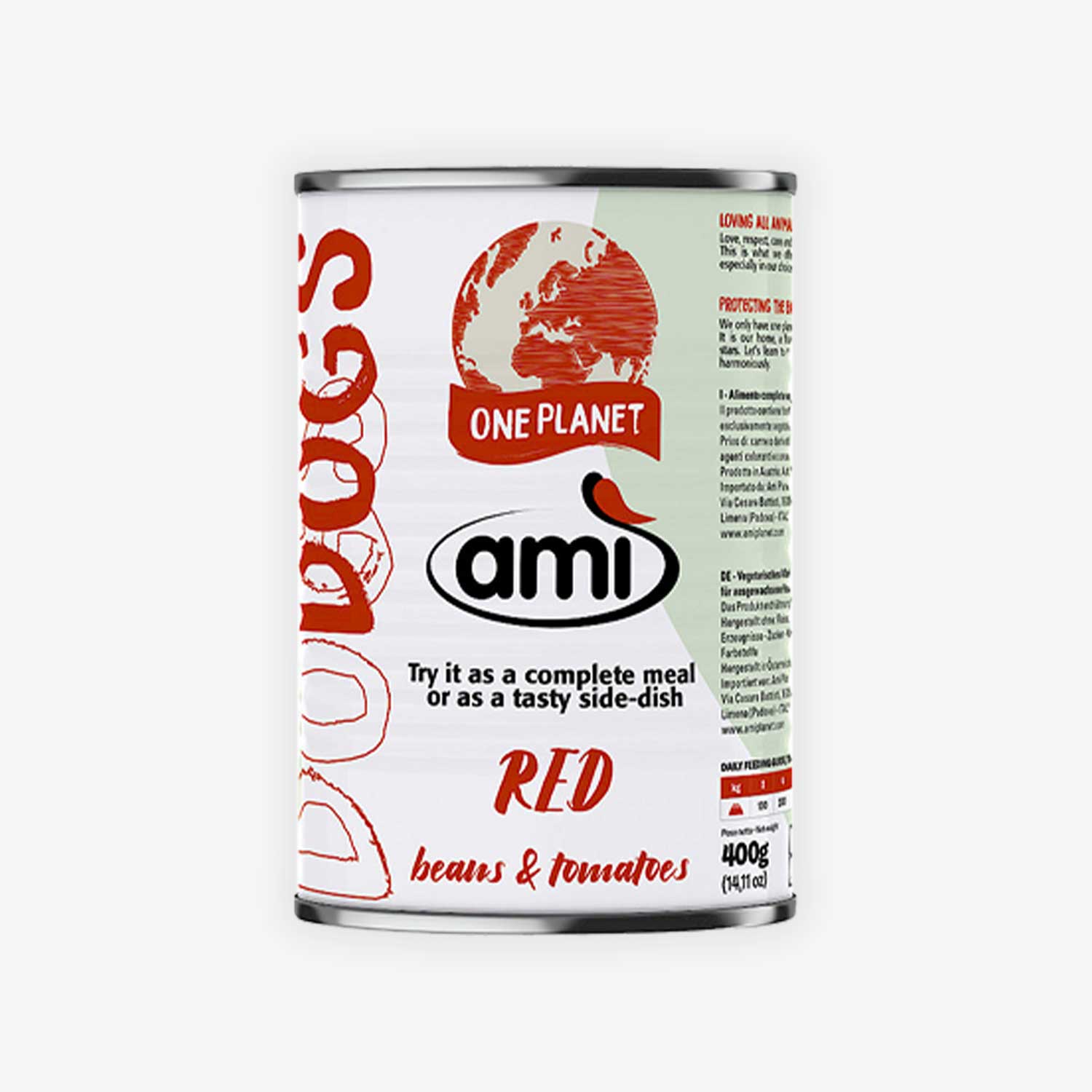 Vegetarian / Vegan Wet Dog Food Ami V-Love RED, 400g