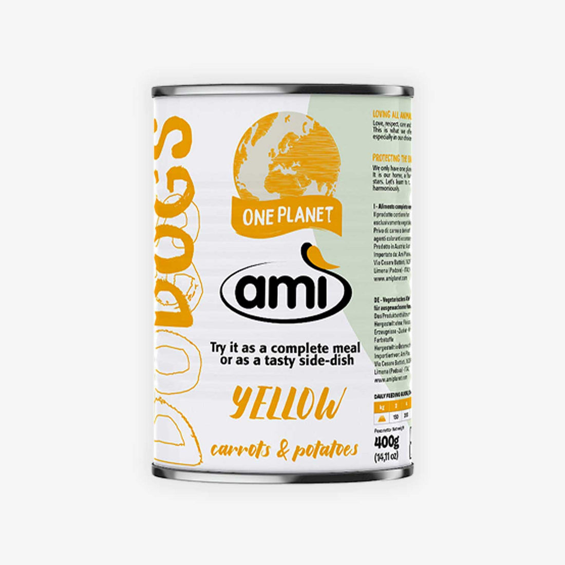 Vegetarian / Vegan Wet Dog Food Ami V-Love YELLOW, 400g