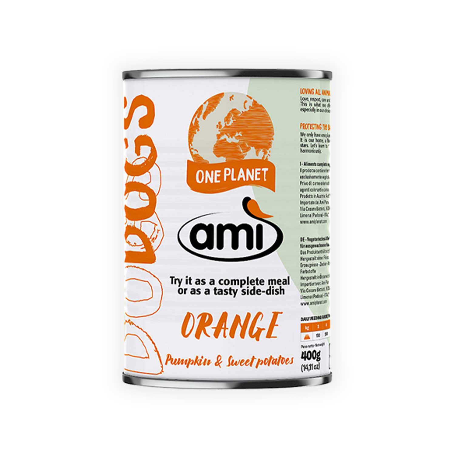 Vegetarian / Vegan Wet Dog Food Ami V-Love ORANGE, 400g