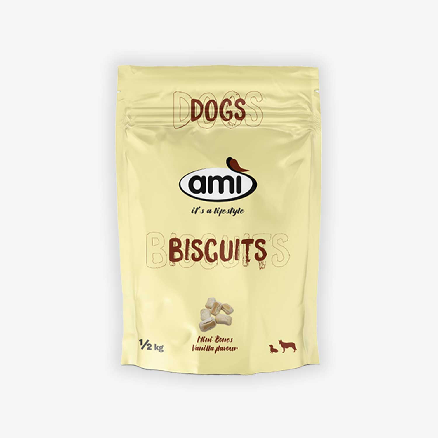 Ami Vegetarian (Vegan) Dog Cookies 500g ~ Vanilla