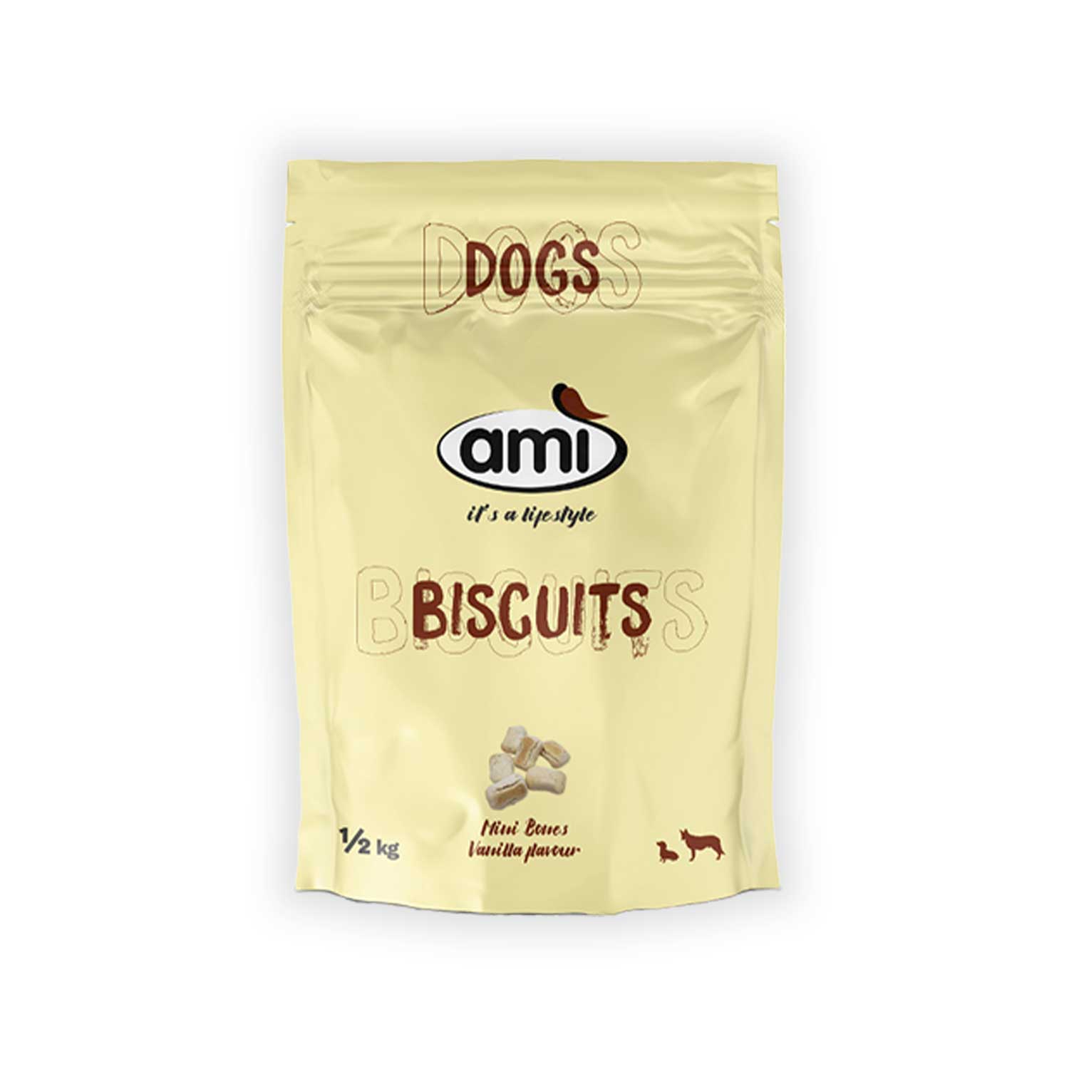 Ami Vegetarian (Vegan) Dog Cookies 500g ~ Vanilla