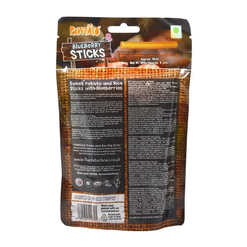 Benevo Pawtato Sticks with Blueberries 120g